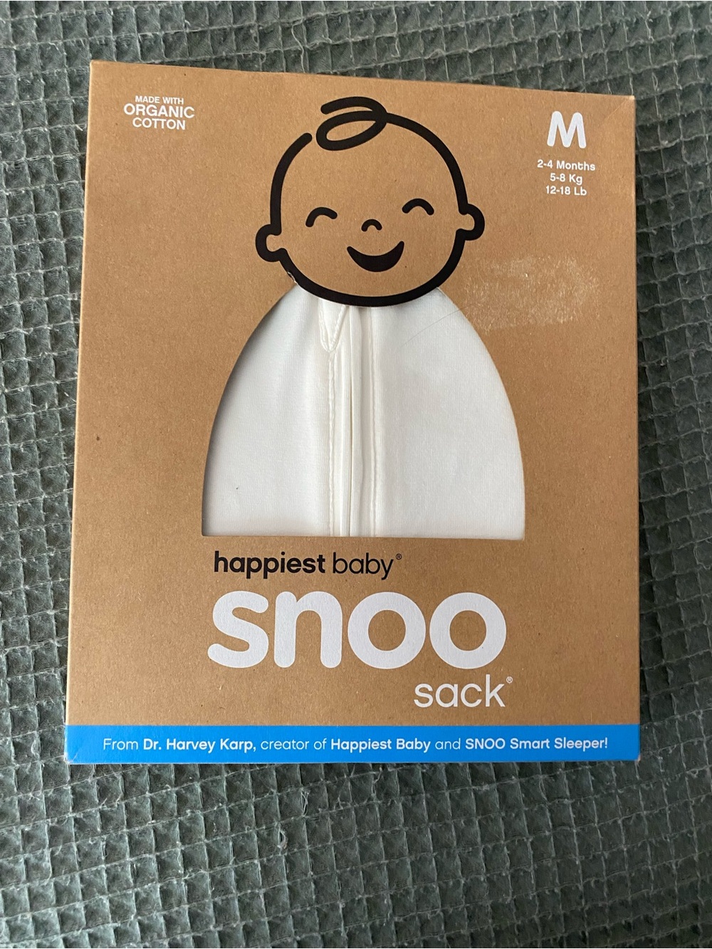 happiest baby Snoo Sack Baby Sleep Sack in White (M)